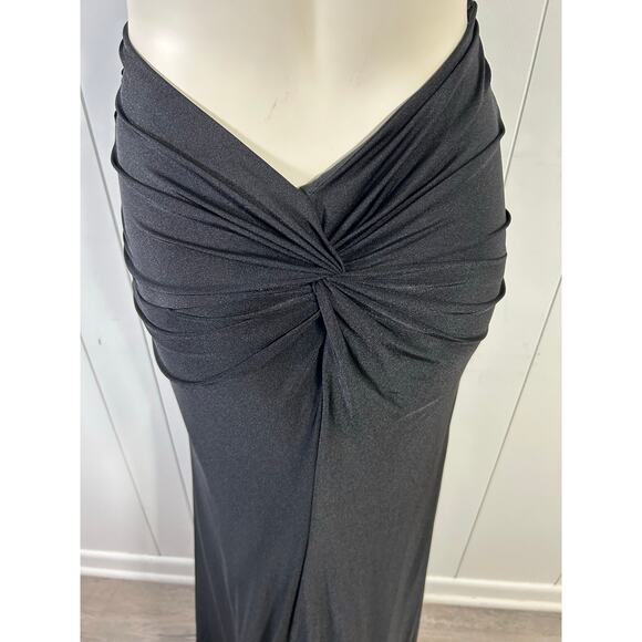 La Femme 28287 Trumpet Jersey Gown with open back in Black. Size 8. NWOT - Picture 9 of 10